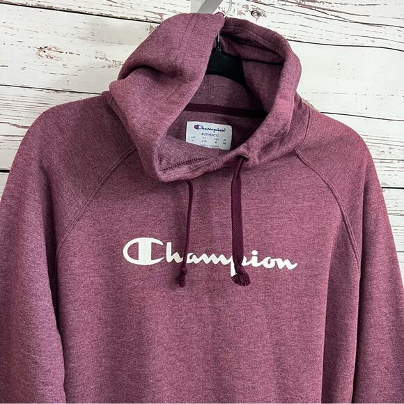 Champion Burgundy Hoodie Large - Picture 2 of 8